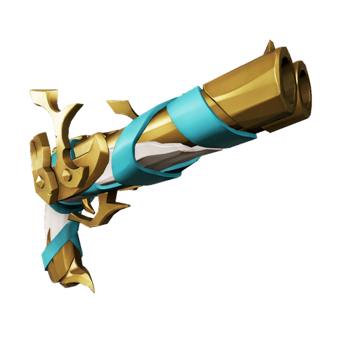 Gilded Phoenix Double Barrel Pistol